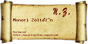 Monori Zoltán névjegykártya